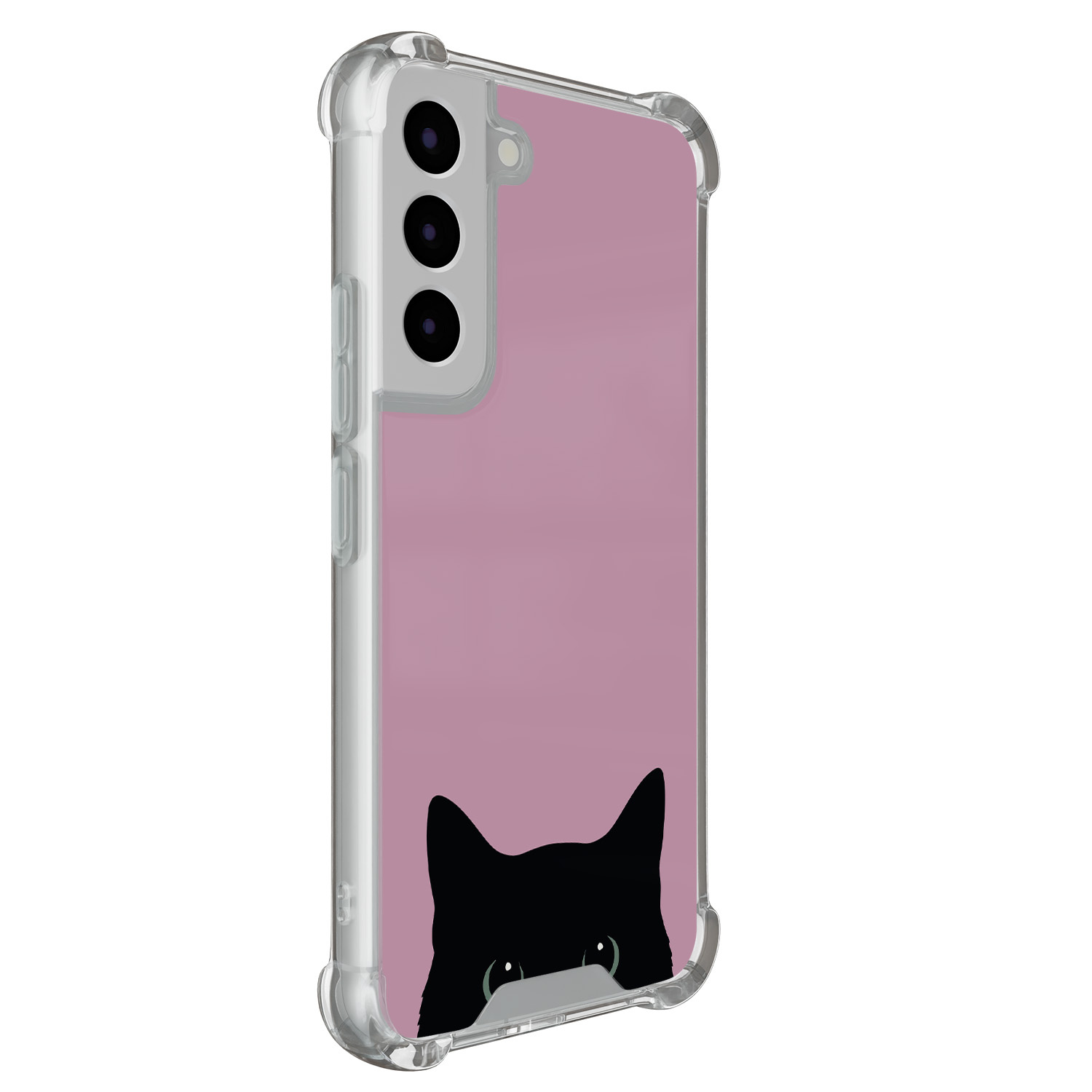 Mooie Telefoonhoesjes Samsung Galaxy S22 shockproof hoesje - Zwarte kat