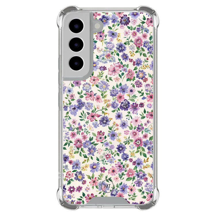 Mooie Telefoonhoesjes Samsung Galaxy S22 shockproof hoesje - Purple garden