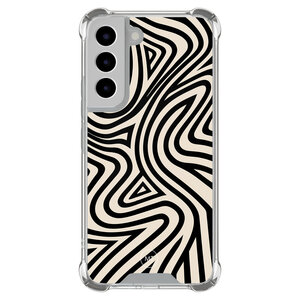 Mooie Telefoonhoesjes Samsung Galaxy S22 shockproof hoesje - Groovy lines