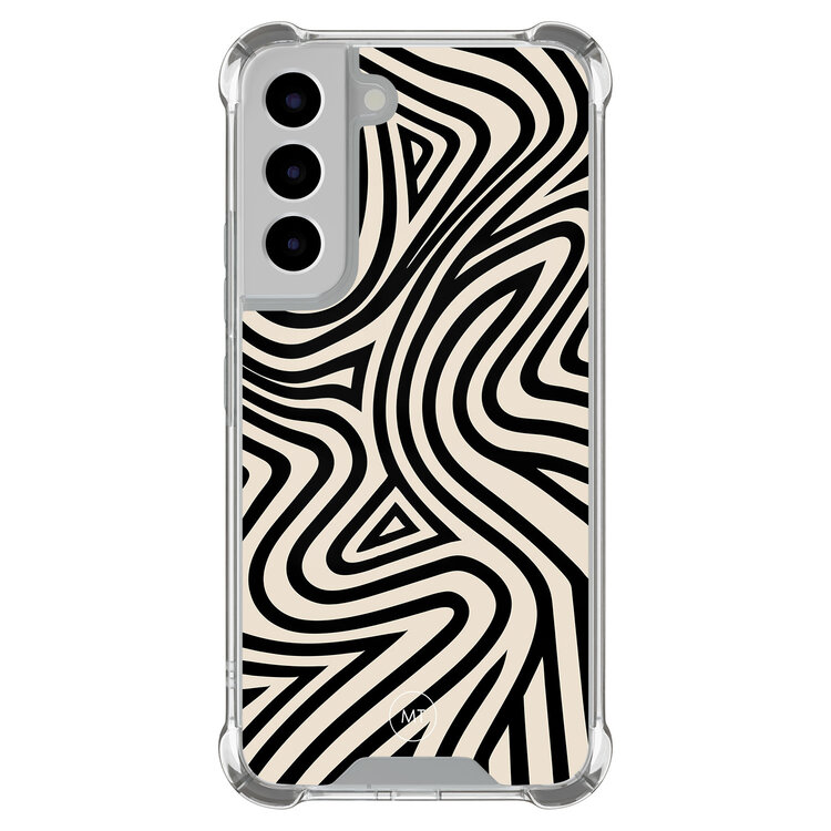 Mooie Telefoonhoesjes Samsung Galaxy S22 shockproof hoesje - Groovy lines