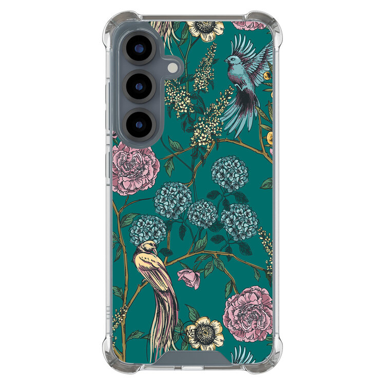 Mooie Telefoonhoesjes Samsung Galaxy S25 shockproof hoesje - Bloomy birds