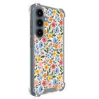 Mooie Telefoonhoesjes Samsung Galaxy S25 shockproof hoesje - Romantische bloemen