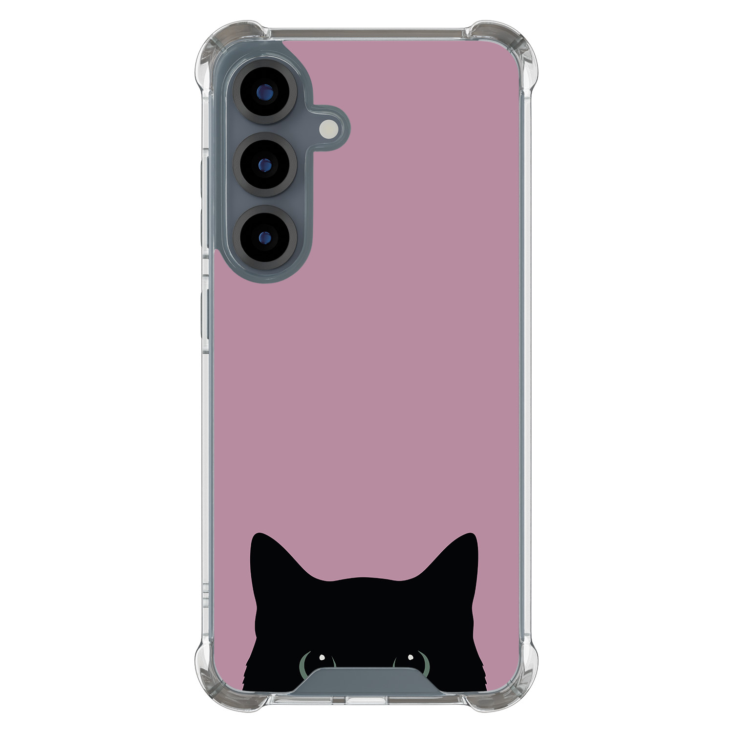 Mooie Telefoonhoesjes Samsung Galaxy S25 shockproof hoesje - Zwarte kat