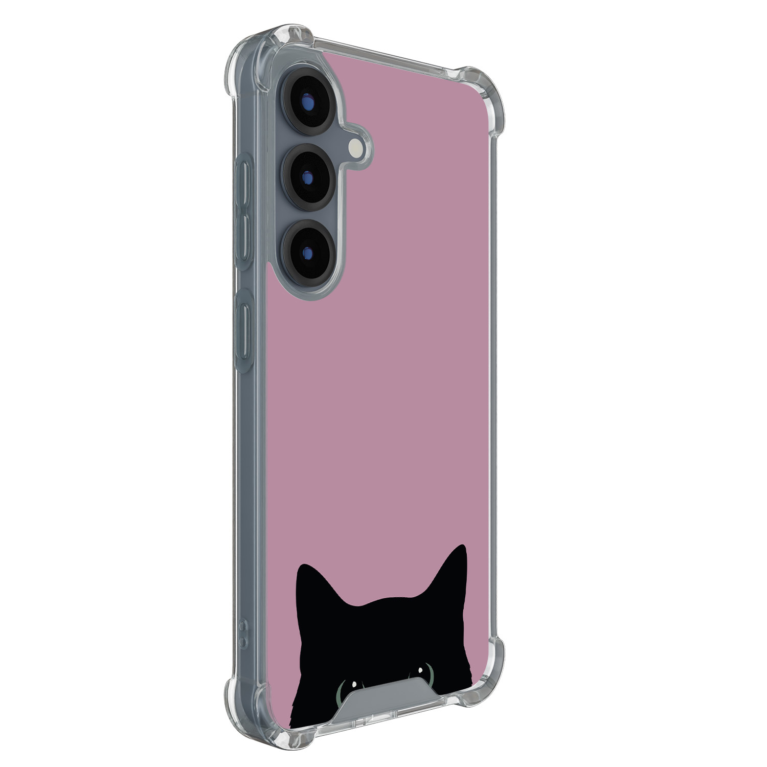 Mooie Telefoonhoesjes Samsung Galaxy S25 shockproof hoesje - Zwarte kat