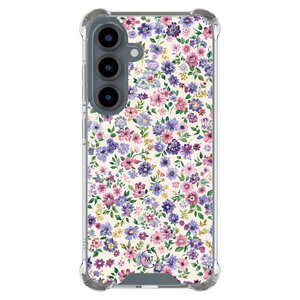 Mooie Telefoonhoesjes Samsung Galaxy S25 shockproof hoesje - Purple garden