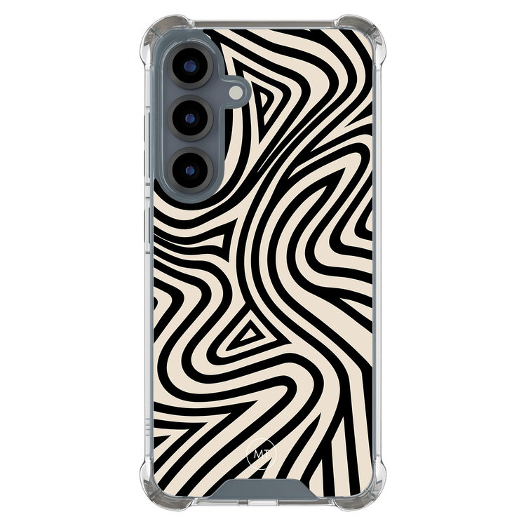 Mooie Telefoonhoesjes Samsung Galaxy S25 shockproof hoesje - Groovy lines