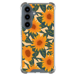Mooie Telefoonhoesjes Samsung Galaxy S25 shockproof hoesje - Zonnebloemen