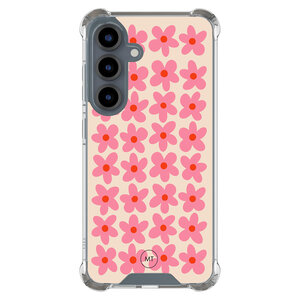 Mooie Telefoonhoesjes Samsung Galaxy S25 shockproof hoesje - Retro Blooms