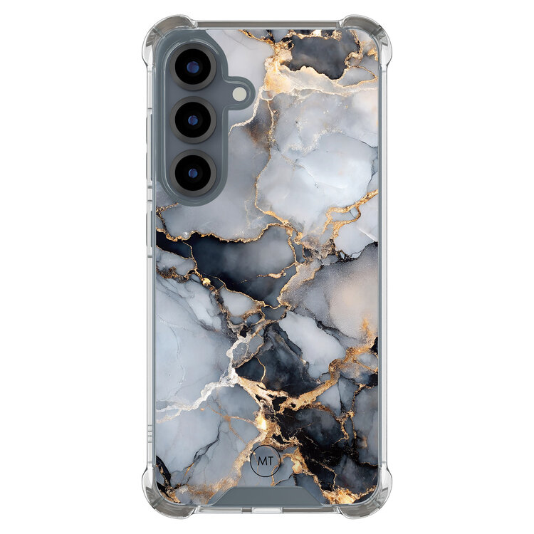 Mooie Telefoonhoesjes Samsung Galaxy S25 shockproof hoesje - Marble mist