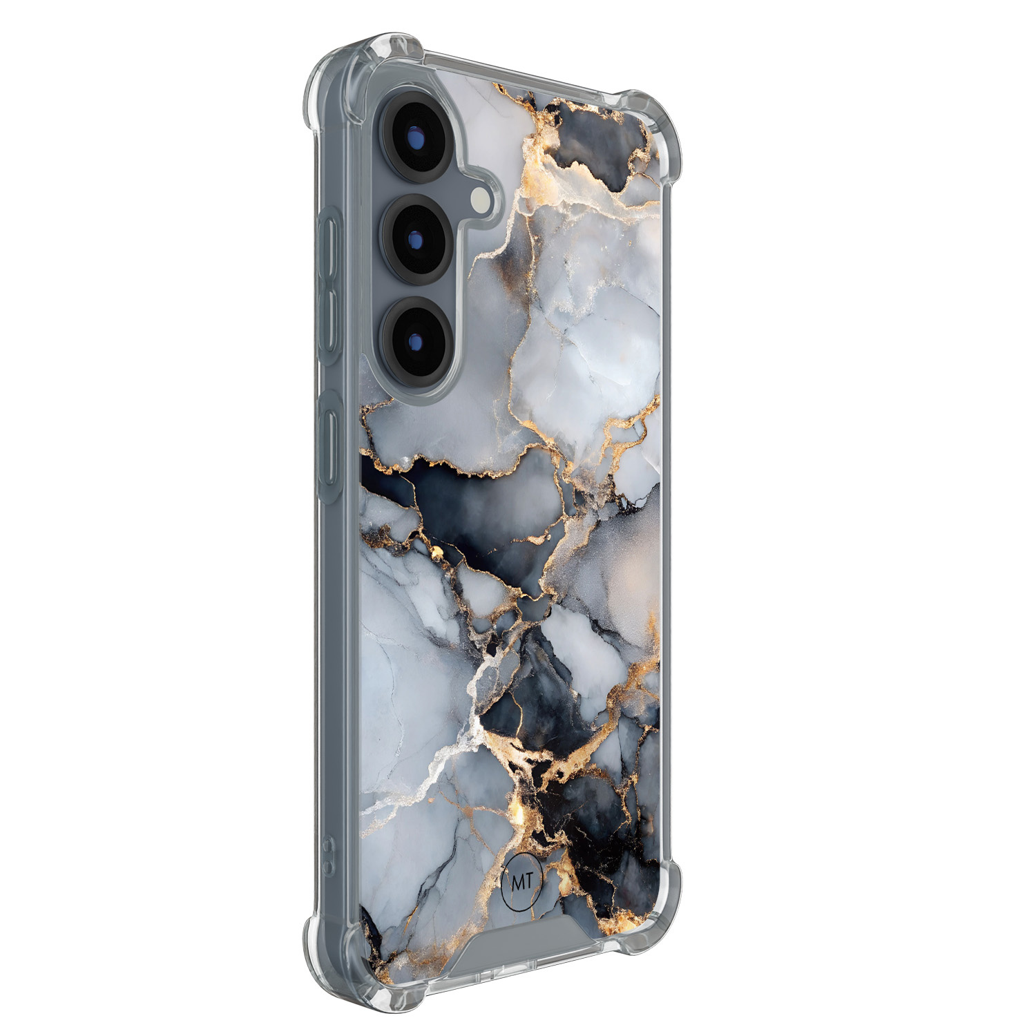 Mooie Telefoonhoesjes Samsung Galaxy S25 shockproof hoesje - Marble mist