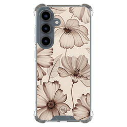 Mooie Telefoonhoesjes Samsung Galaxy S25 shockproof hoesje - Sand flowers
