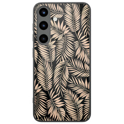 Mooie Telefoonhoesjes Samsung Galaxy S25 hoesje glas - Palm silhouette