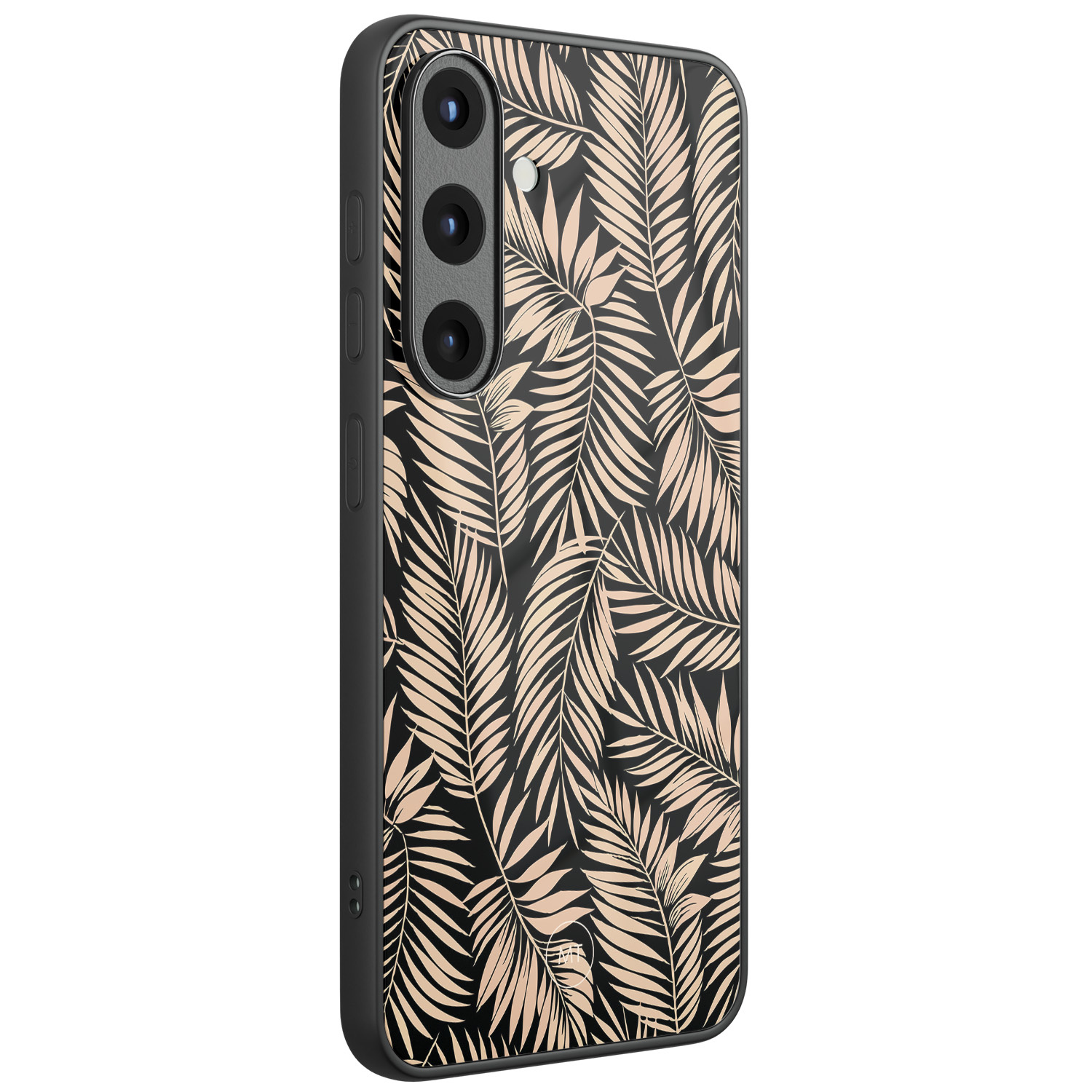 Mooie Telefoonhoesjes Samsung Galaxy S25 hoesje glas - Palm silhouette