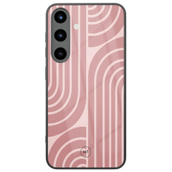 Mooie Telefoonhoesjes Samsung Galaxy S25 hoesje glas - Blush shapes