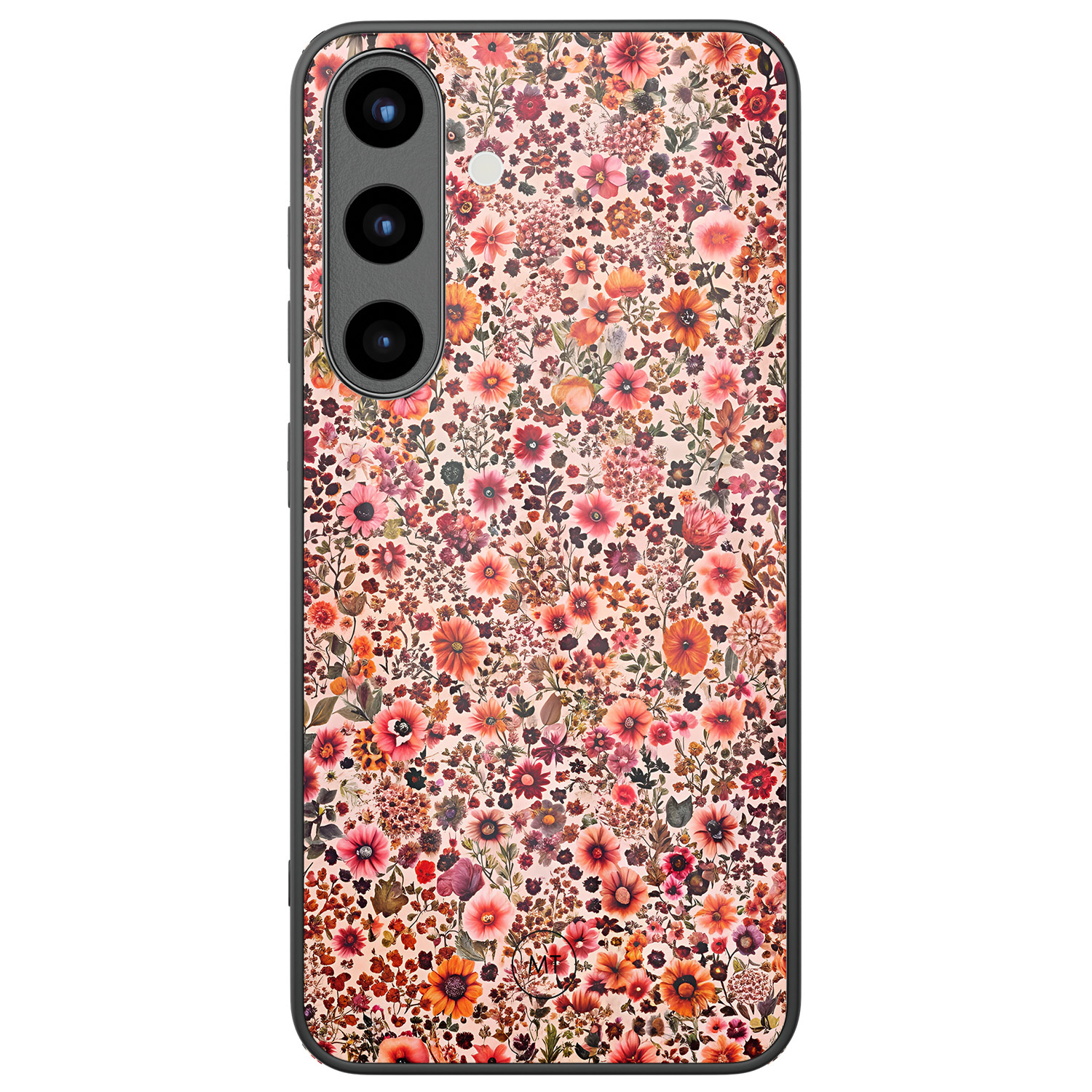 Mooie Telefoonhoesjes Samsung Galaxy S25 hoesje glas - Vintage floral