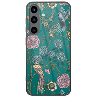 Mooie Telefoonhoesjes Samsung Galaxy S25 hoesje glas - Bloomy birds