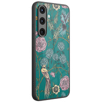 Mooie Telefoonhoesjes Samsung Galaxy S25 hoesje glas - Bloomy birds