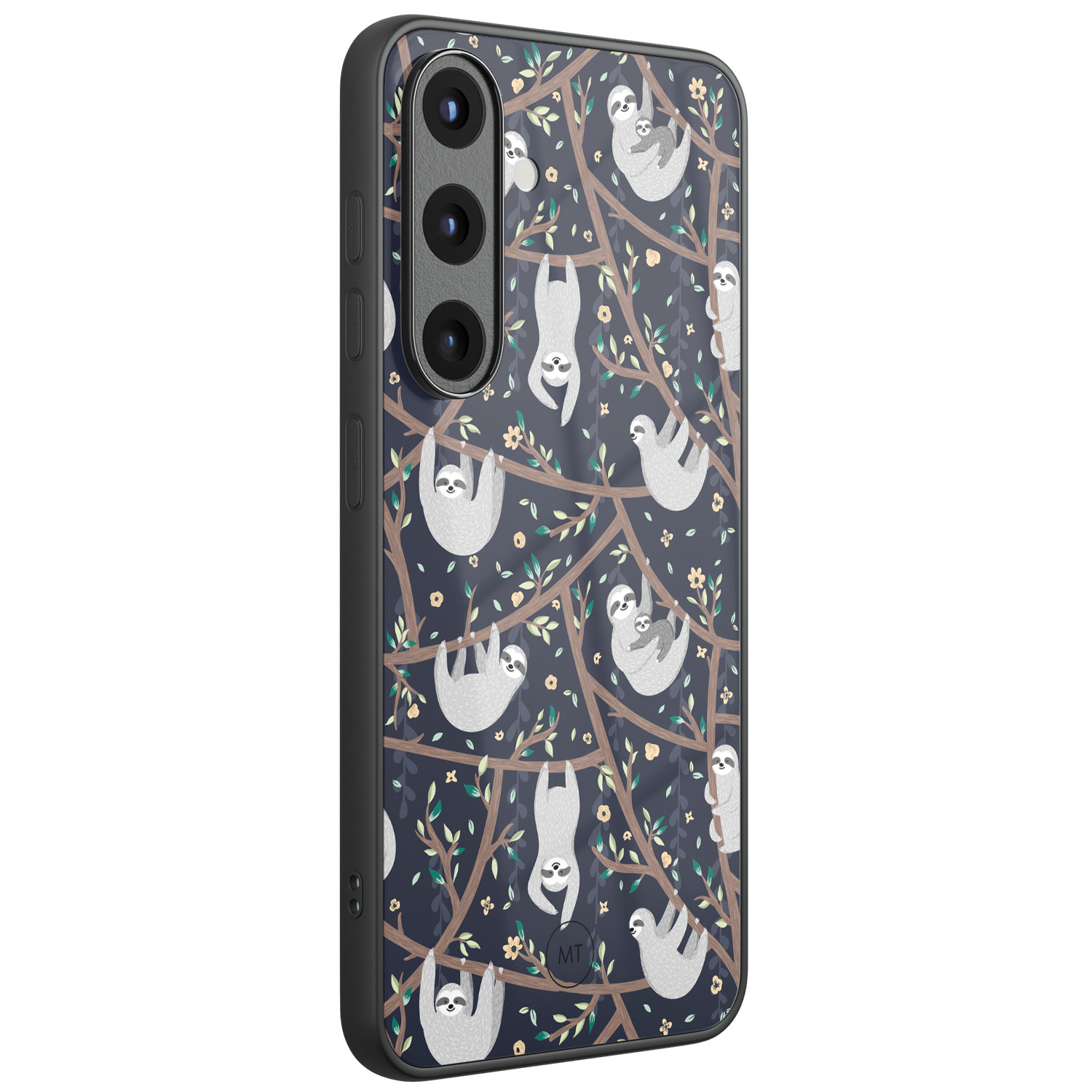 Mooie Telefoonhoesjes Samsung Galaxy S25 hoesje glas - Luiaard print