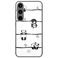 Mooie Telefoonhoesjes Samsung Galaxy S25 hoesje glas - Panda