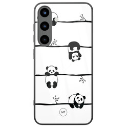 Mooie Telefoonhoesjes Samsung Galaxy S25 hoesje glas - Panda