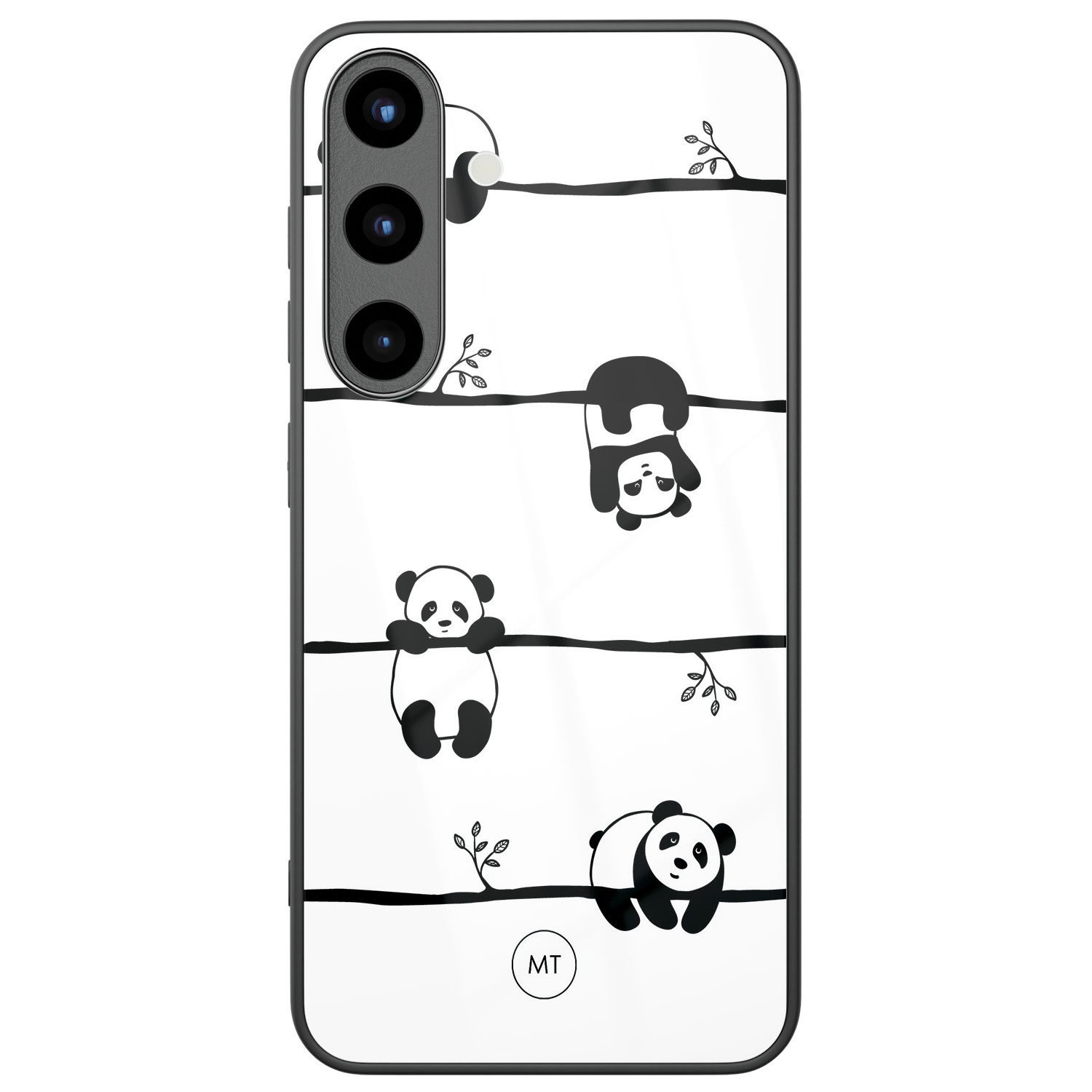 Mooie Telefoonhoesjes Samsung Galaxy S25 hoesje glas - Panda