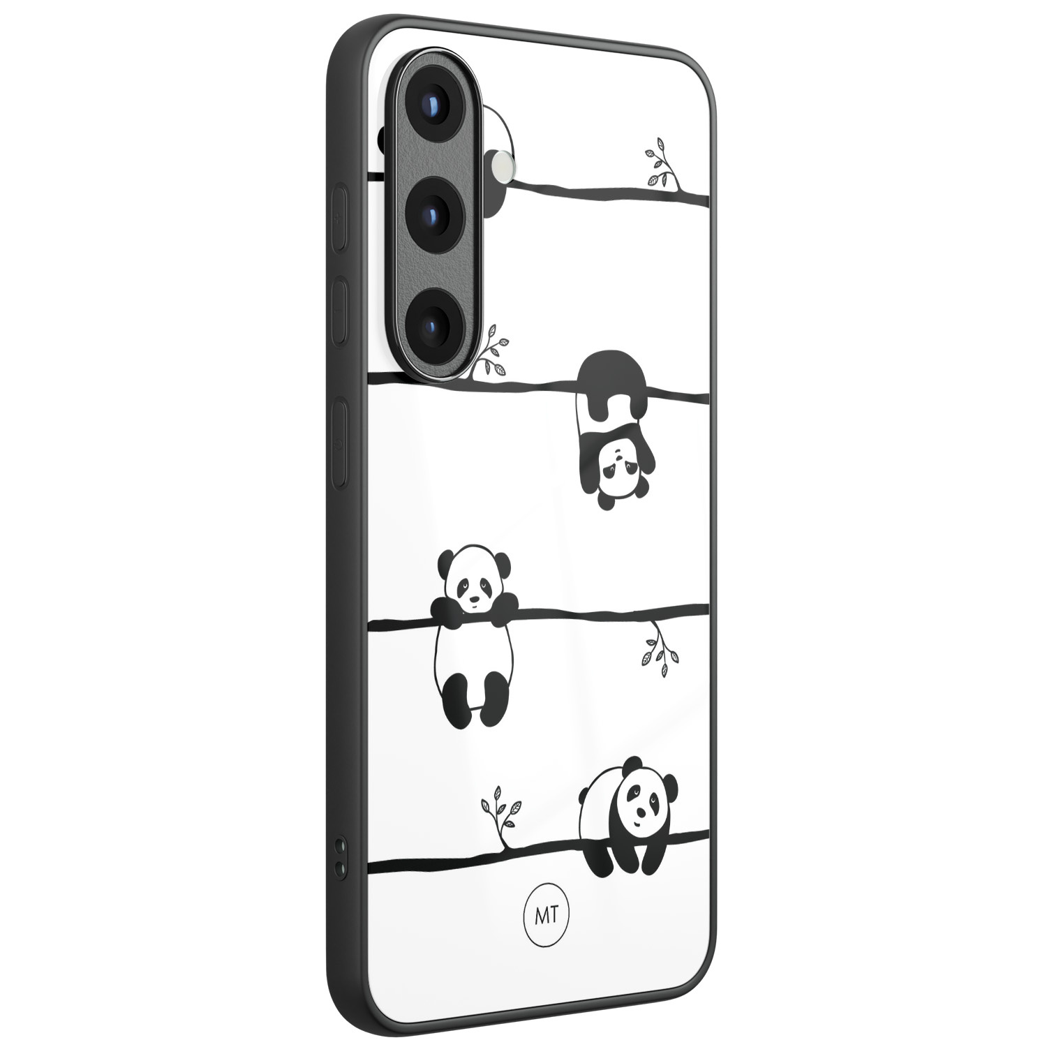 Mooie Telefoonhoesjes Samsung Galaxy S25 hoesje glas - Panda
