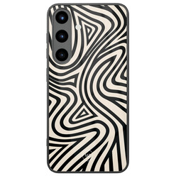Mooie Telefoonhoesjes Samsung Galaxy S25 hoesje glas - Groovy lines