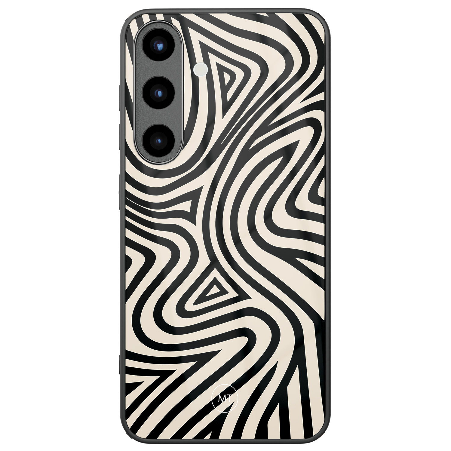 Mooie Telefoonhoesjes Samsung Galaxy S25 hoesje glas - Groovy lines