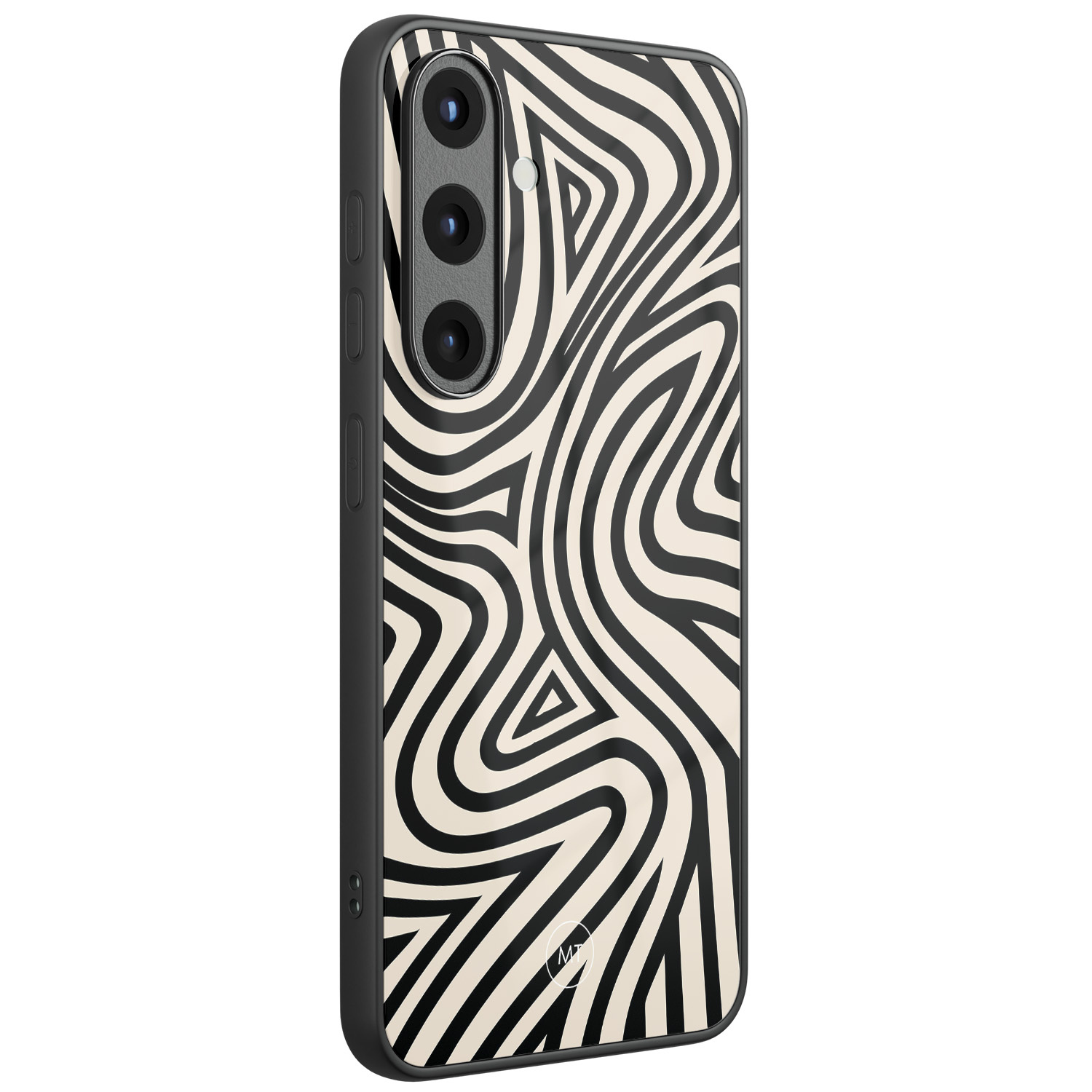 Mooie Telefoonhoesjes Samsung Galaxy S25 hoesje glas - Groovy lines
