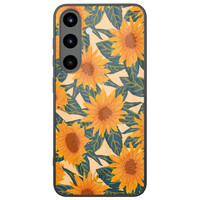 Mooie Telefoonhoesjes Samsung Galaxy S25 hoesje glas - Zonnebloemen