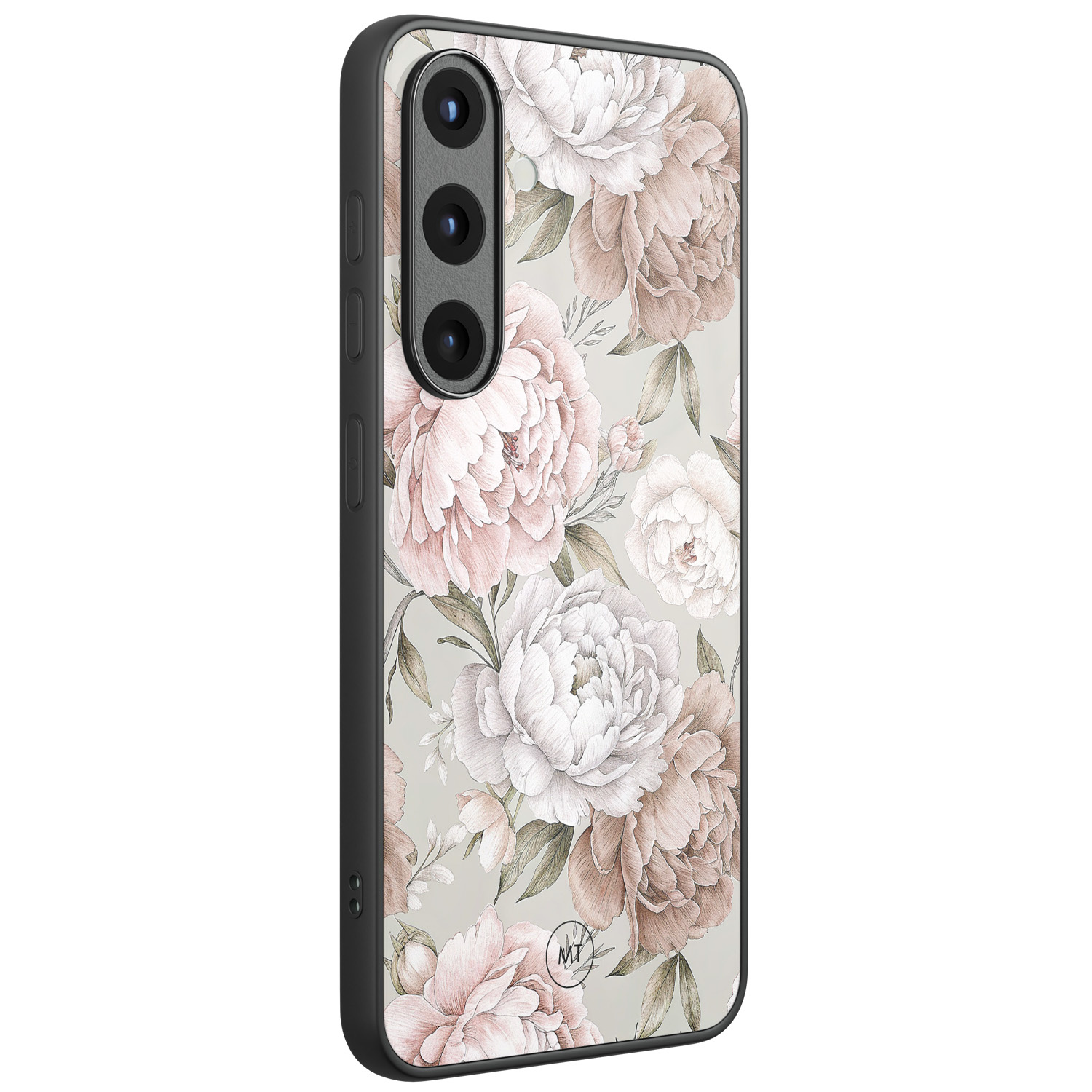Mooie Telefoonhoesjes Samsung Galaxy S25 hoesje glas - Klassieke bloemen