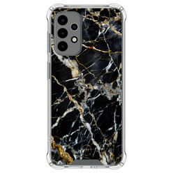 Mooie Telefoonhoesjes Samsung Galaxy A52(s) shockproof hoesje - Black marble elegance