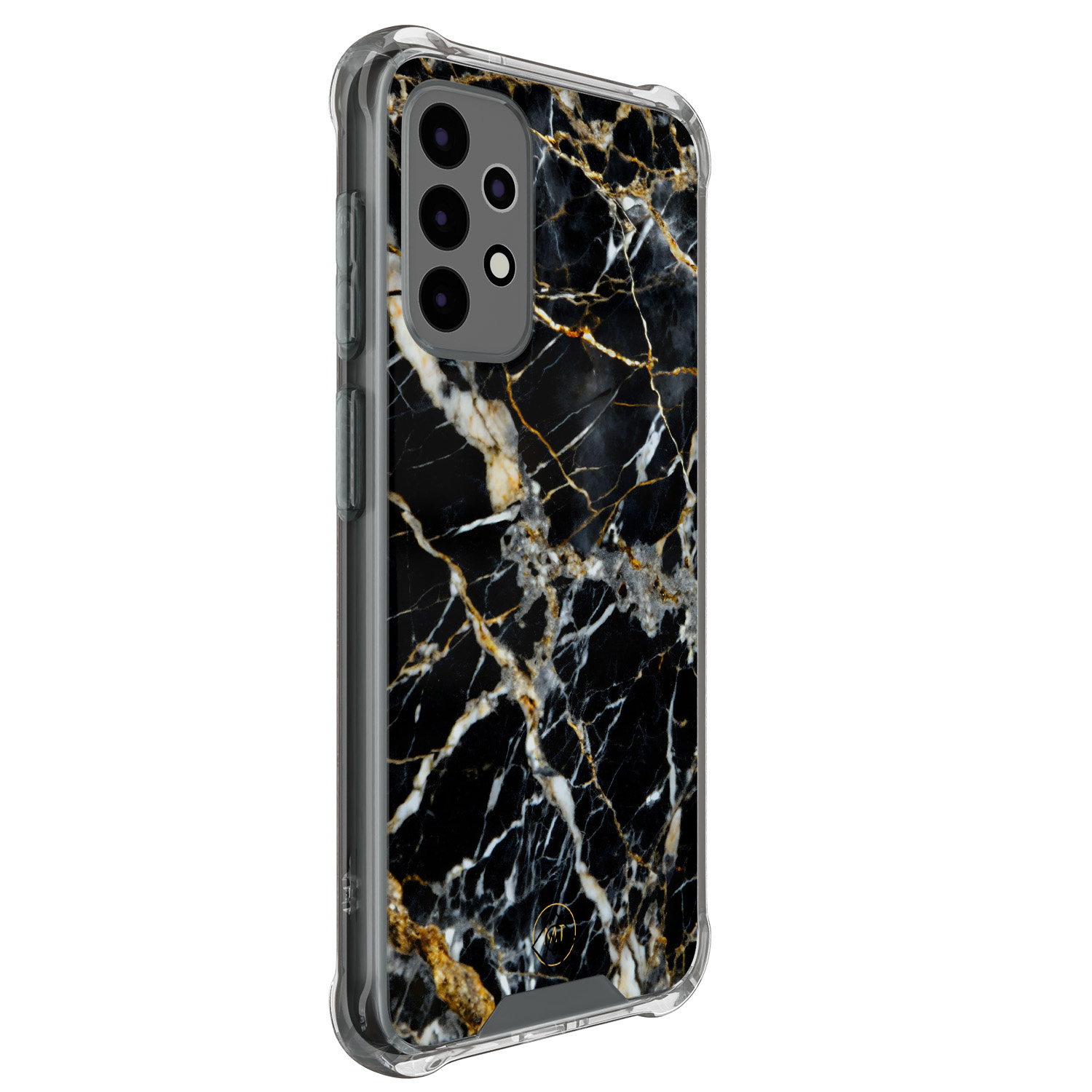 Mooie Telefoonhoesjes Samsung Galaxy A52(s) shockproof hoesje - Black marble elegance