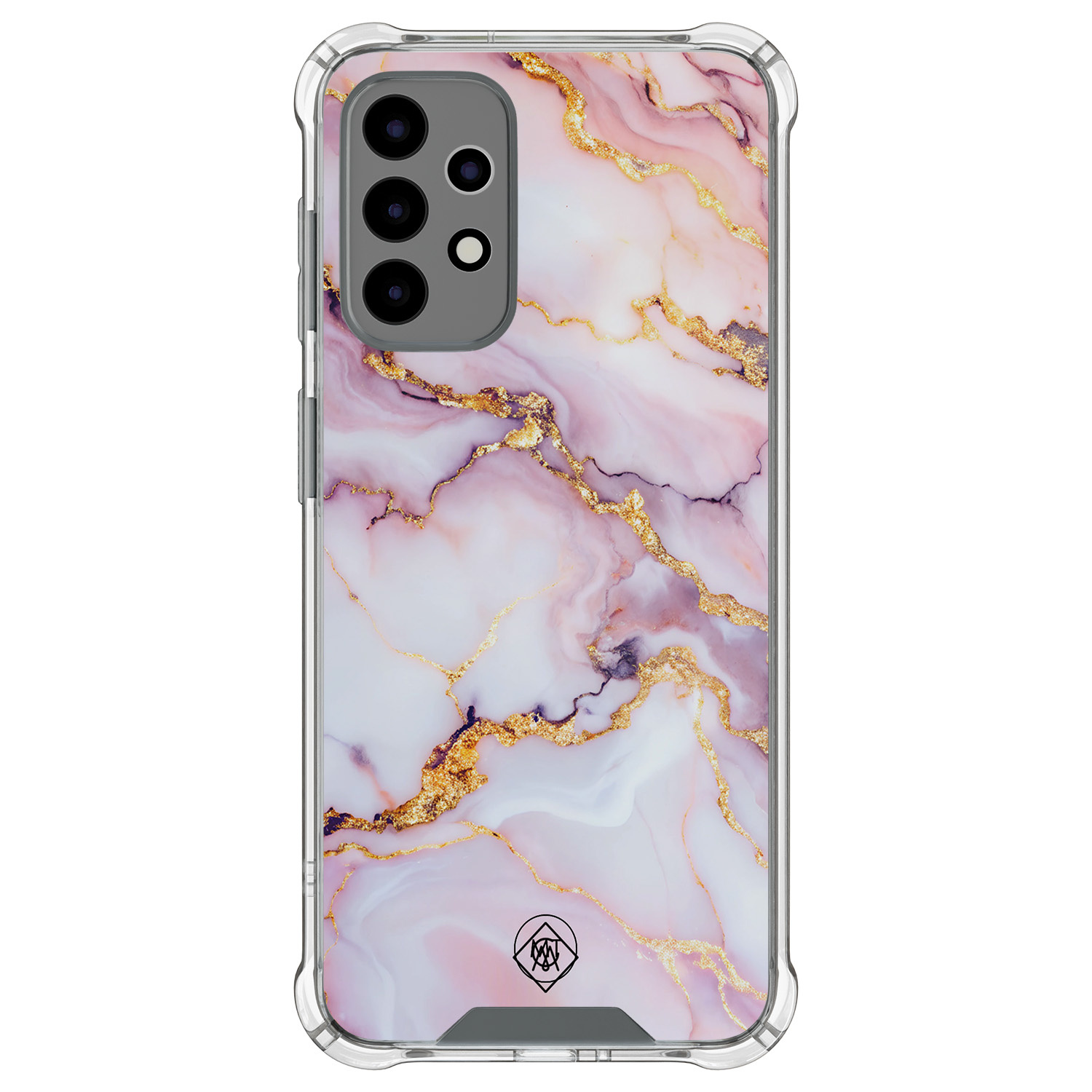 Mooie Telefoonhoesjes Samsung Galaxy A52(s) shockproof hoesje - Marble pink