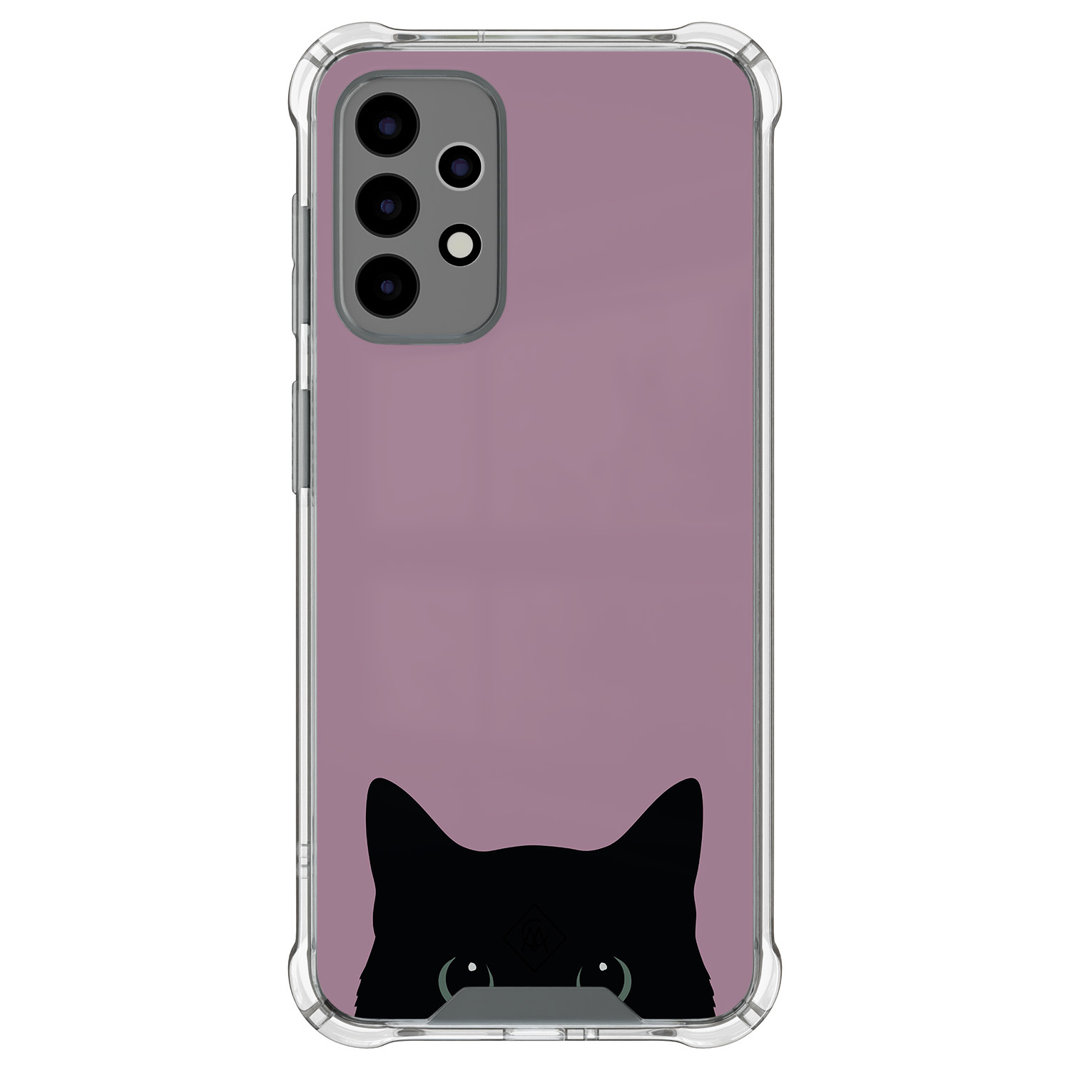 Mooie Telefoonhoesjes Samsung Galaxy A52(s) shockproof hoesje - Zwarte kat