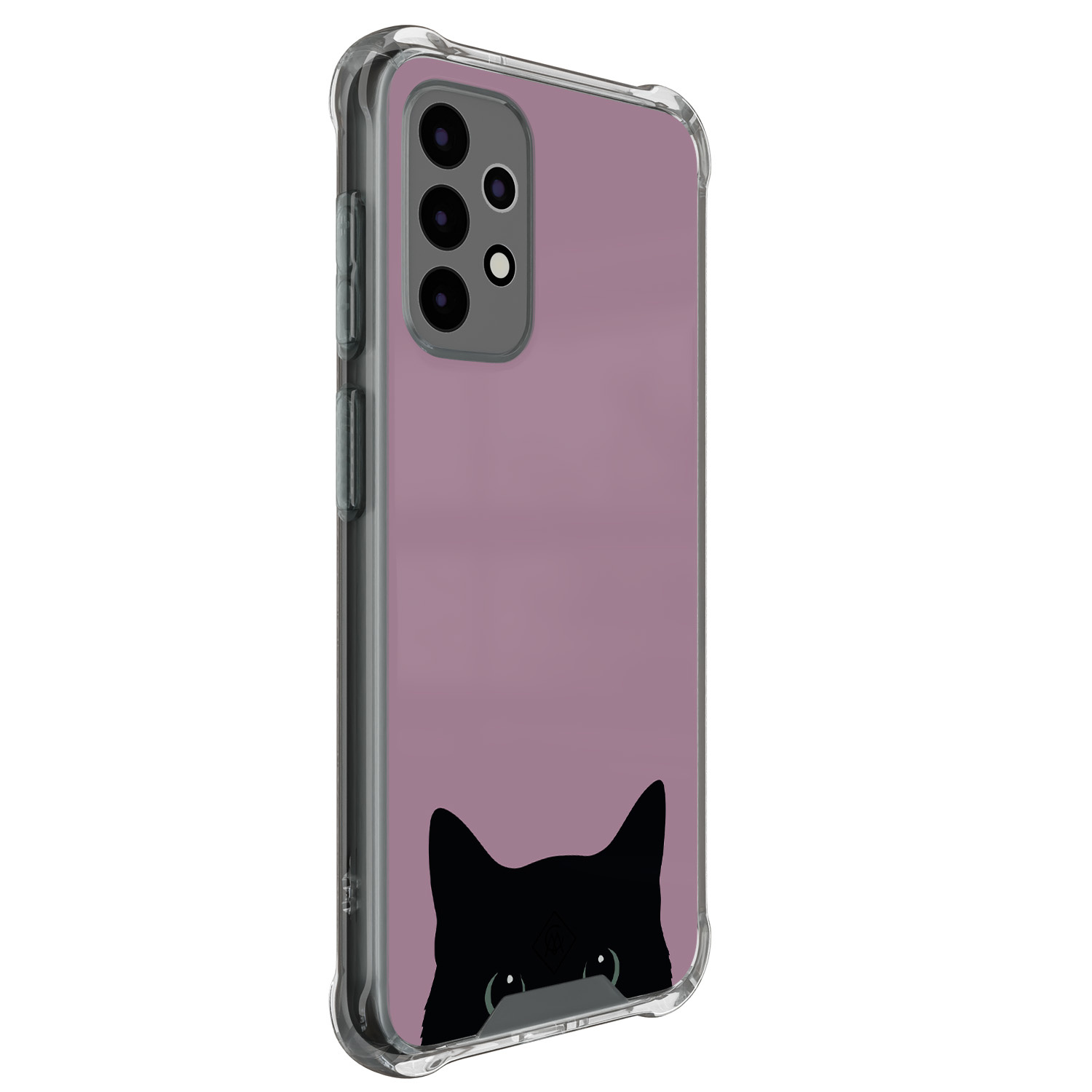 Mooie Telefoonhoesjes Samsung Galaxy A52(s) shockproof hoesje - Zwarte kat