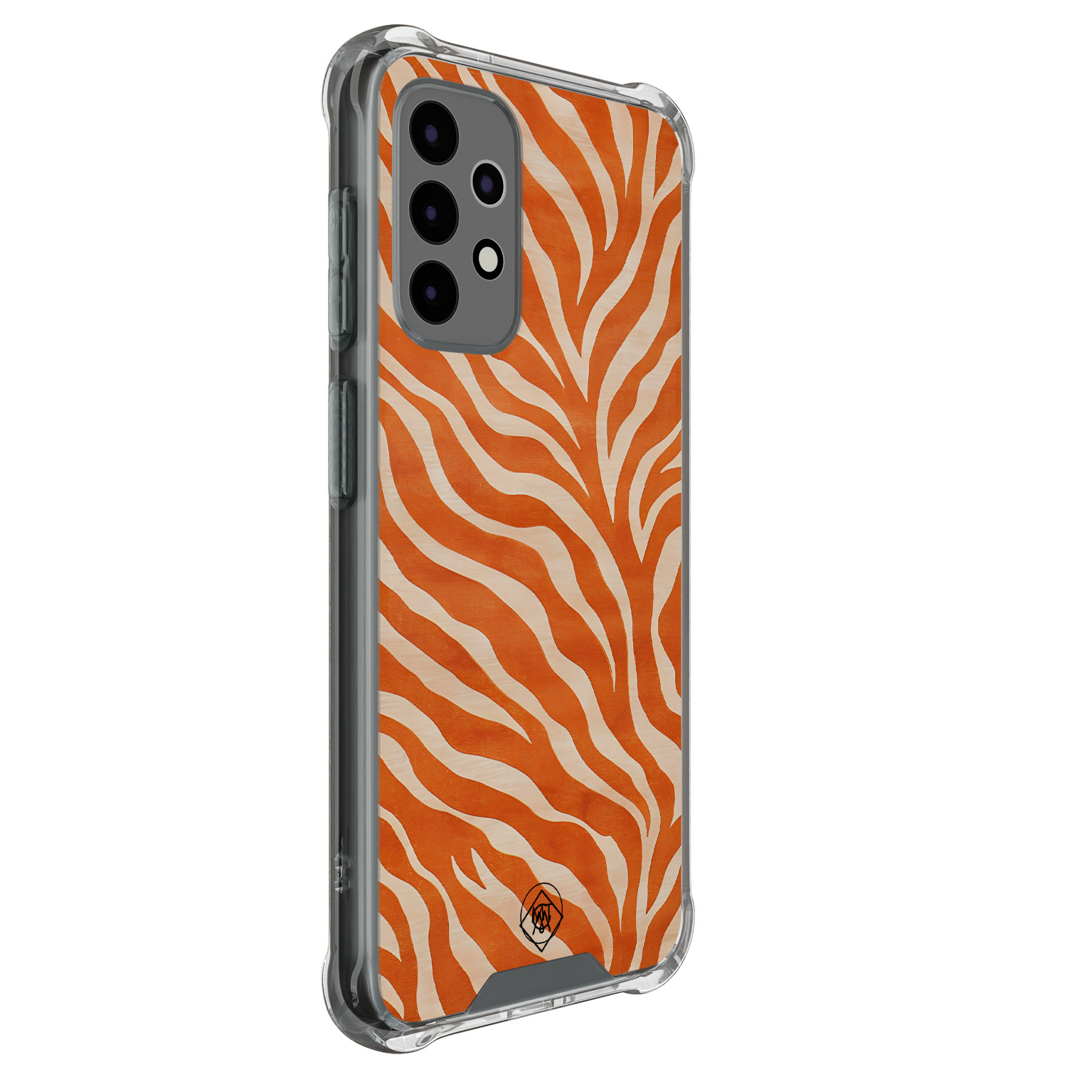 Mooie Telefoonhoesjes Samsung Galaxy A52(s) shockproof hoesje - Zebra oranje