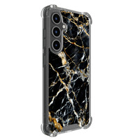 Mooie Telefoonhoesjes Samsung Galaxy S25 FE shockproof hoesje - Black marble elegance