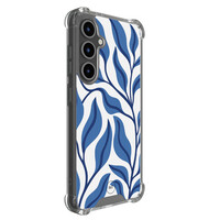 Mooie Telefoonhoesjes Samsung Galaxy S25 FE shockproof hoesje - Blue leaves
