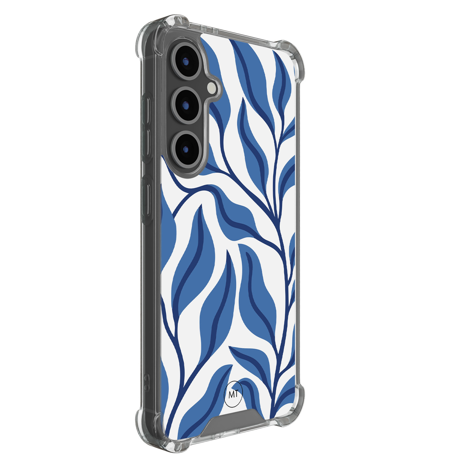 Mooie Telefoonhoesjes Samsung Galaxy S25 FE shockproof hoesje - Blue leaves