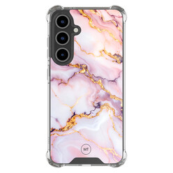 Mooie Telefoonhoesjes Samsung Galaxy S25 FE shockproof hoesje - Marble pink