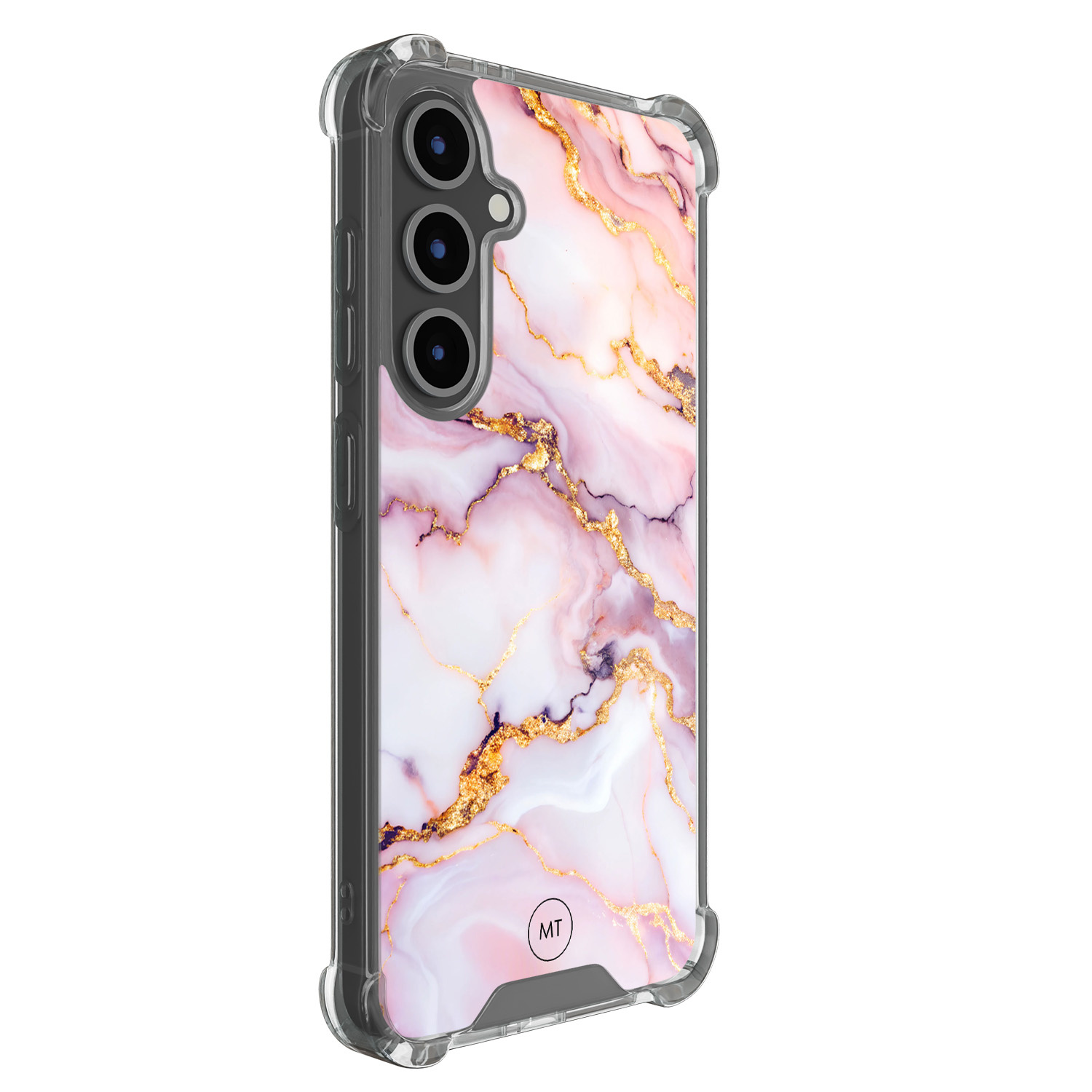 Mooie Telefoonhoesjes Samsung Galaxy S25 FE shockproof hoesje - Marble pink