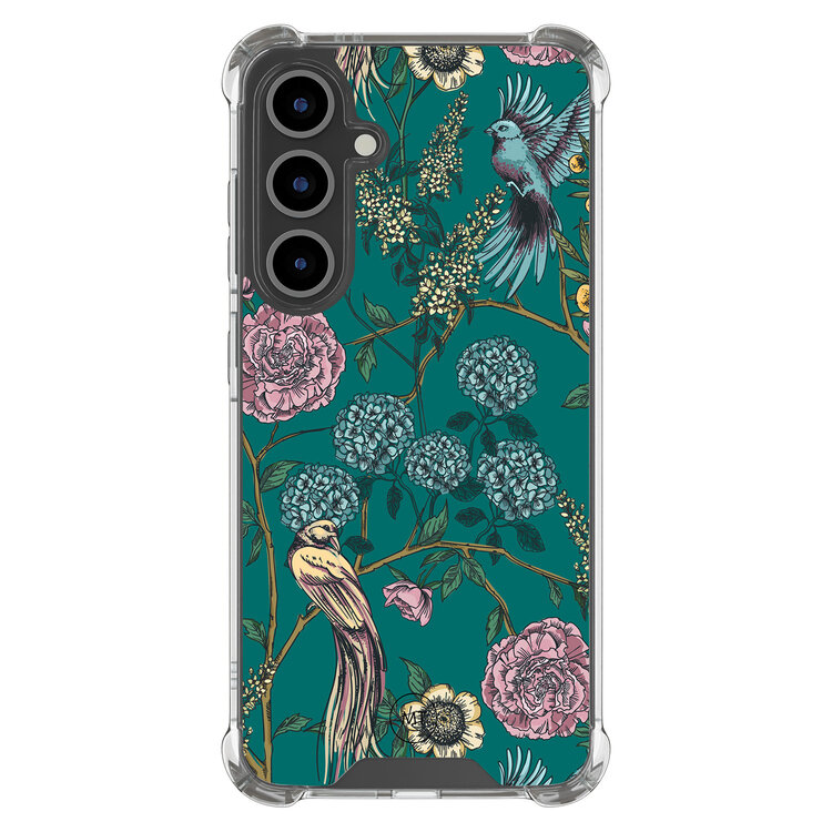 Mooie Telefoonhoesjes Samsung Galaxy S25 FE shockproof hoesje - Bloomy birds Mooie Telefoonhoesjes Samsung Galaxy S25 FE shockproof hoesje - Bloomy birds