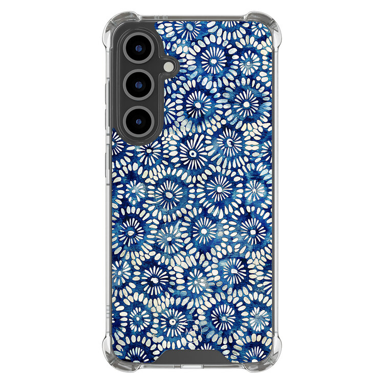 Mooie Telefoonhoesjes Samsung Galaxy S25 FE shockproof hoesje - Azure daisies Mooie Telefoonhoesjes Samsung Galaxy S25 FE shockproof hoesje - Azure daisies