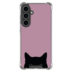 Mooie Telefoonhoesjes Samsung Galaxy S25 FE shockproof hoesje - Zwarte kat