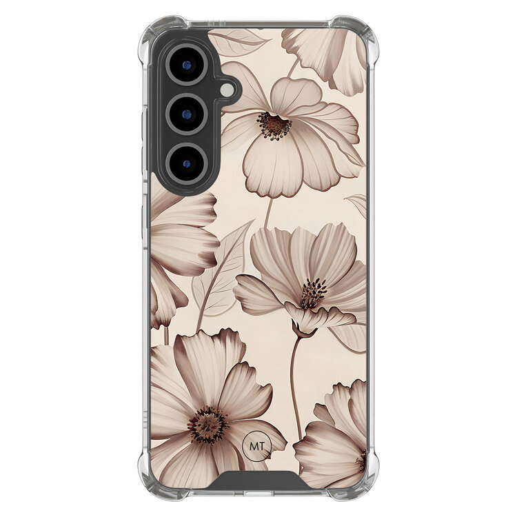 Mooie Telefoonhoesjes Samsung Galaxy S25 FE shockproof hoesje - Sand flowers Mooie Telefoonhoesjes Samsung Galaxy S25 FE shockproof hoesje - Sand flowers