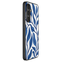 Mooie Telefoonhoesjes Samsung Galaxy S25 FE hoesje - Blue leaves
