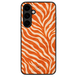 Mooie Telefoonhoesjes Samsung Galaxy S25 FE hoesje - Zebra oranje