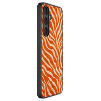 Mooie Telefoonhoesjes Samsung Galaxy S25 FE hoesje - Zebra oranje