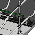 Opbouw standpaal 2" x 140 cm (dubbele rij)